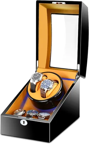 - 2 3 Mechanical Watch Shaker Silent Motor Watch Automatic Winding Device Watch Winder Rotator Holder Watch Storage Case Display Box exhaustion beaver Organizer Quiet and well operated Spinner winding box Watch Winders 