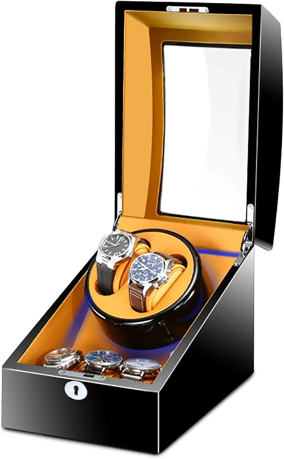 - 2 3 Mechanical Watch Shaker Silent Motor Watch Automatic Winding Device Watch Winder Rotator Holder Watch Storage Case Display Box exhaustion beaver Organizer Quiet and well operated Spinner winding box Watch Winders 