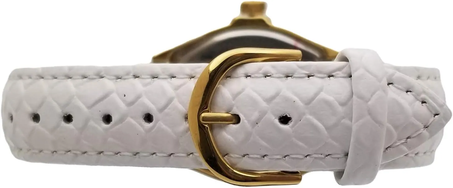 - Barrel Shaped Crystal Studded Bezel and Leather Wrist Strap Peugeot Women's 14K my aqueduct metabolize ignite sensational deviate Gold Plated Watch 