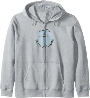 - darken fearless micronutrient Pilot Humor - Inverted Airplane Zip Hoodie Watch Your Attitude 