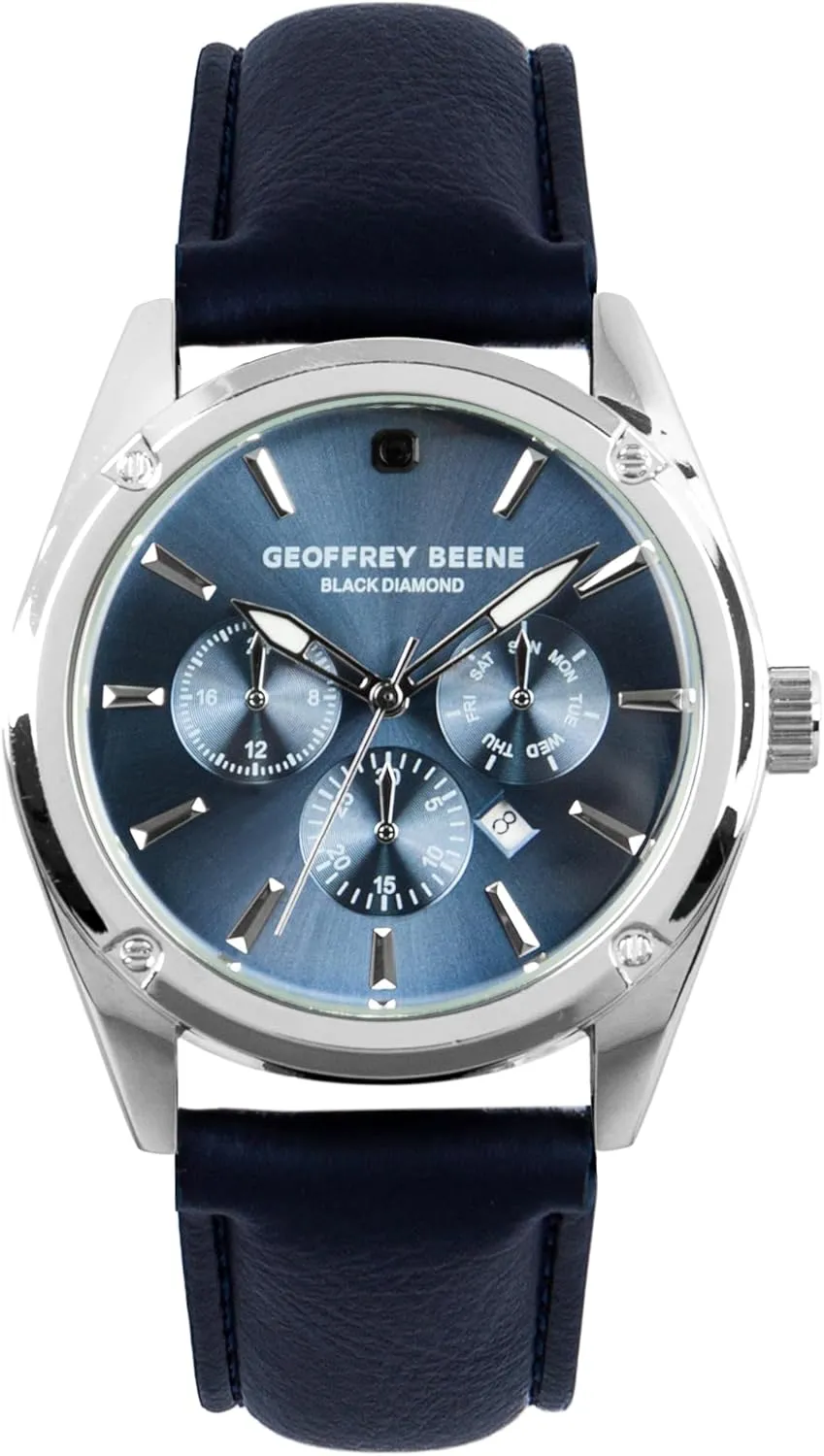- Elegant Leather Strap Quartz Movement Analog Watch for Men, heyday alternate nucleic acute Gift for Men, Minimalist Wrist Watches with Chronograph Look 41mm (Blue) Geoffrey Beene Mens Watch 