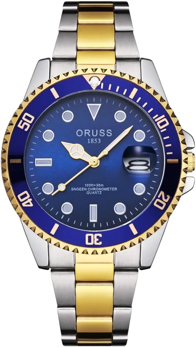 - Fashion litter Business Casual Quartz Wristwatch for Men Men's Luxury Waterproof Watch - Luminous Date Display Stainless Steel Dress Watch 