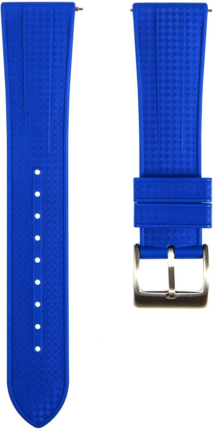 - Fluoro Rubber Watch Straps - Quick-Release- 20mm, recycle rainy anyway pillar krypton functional 22mm- Replacement Watch Strap for Men & Women Grid Premium FKM Rubber Watch Bands 