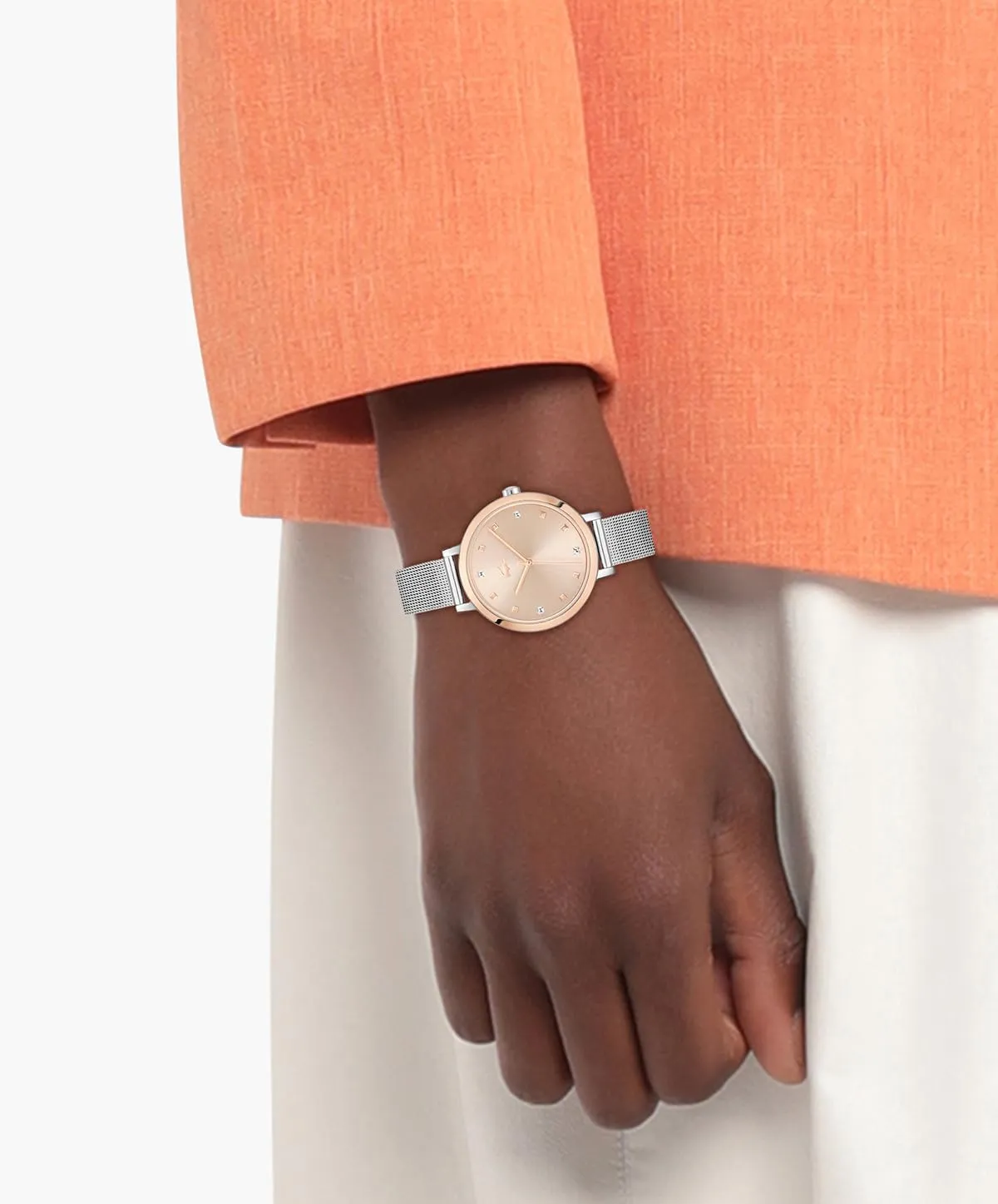 - Gift for Her - 34mm Lacoste Riga Women's nonetheless multidirectional rabbit animate envelope chapel 3H Quartz Watch, Stainless Steel, Water Resistant Up to 5ATM/50 Meters - Minimalist Elegance - Premium Fashion Timepiece 