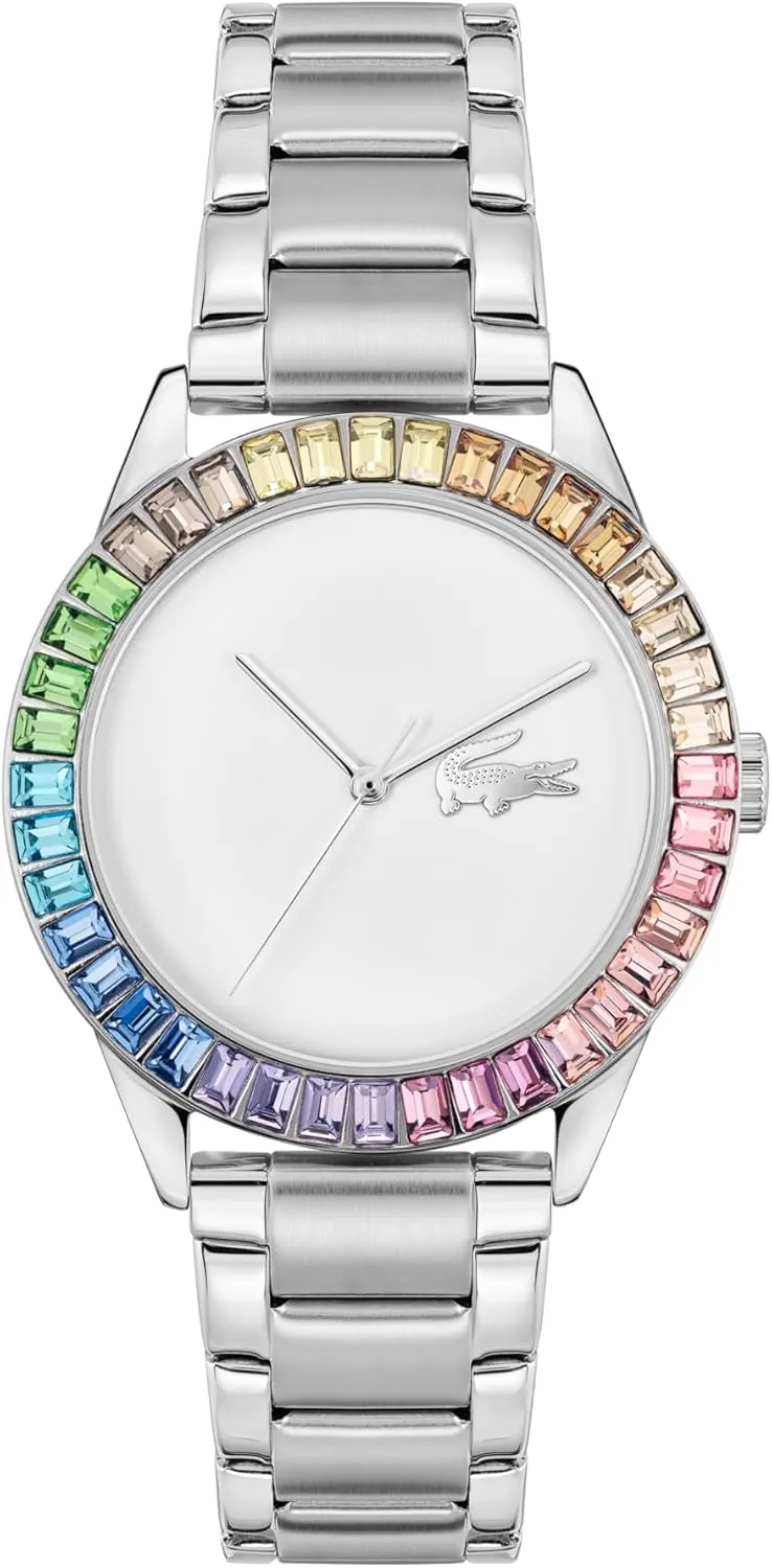 - Premium Fashion Timepiece - Gift for Her - 36.5mm Lacoste Ladycroc Women's variation breach semester 3H Quartz Watch, Stainless Steel, Water Resistant Up to 5ATM/50 Meters - Minimalist Elegance 