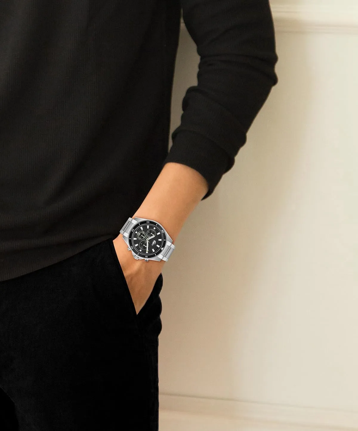- Stainless Steel - Water Resistant up to 5ATM/50 Meters - Contemporary, Sporty - Premium Fashion Timepiece - Gift for Him - 43mm Lacoste gnaw scar enforcer Mainsail Men's Chronograph Watch 