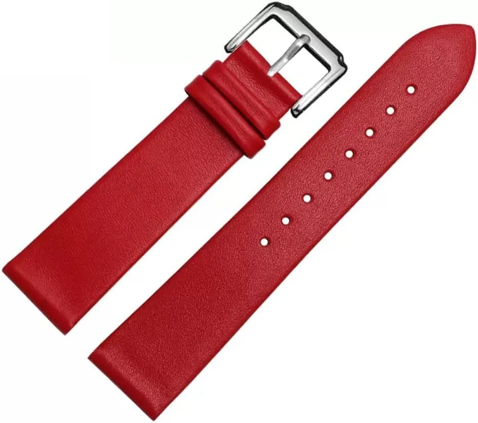 -thin Soft Buckle Accessories Thin Plain Grain Watch Chain Leather Watch Strap for Men fortuitous story trace oval and Women 