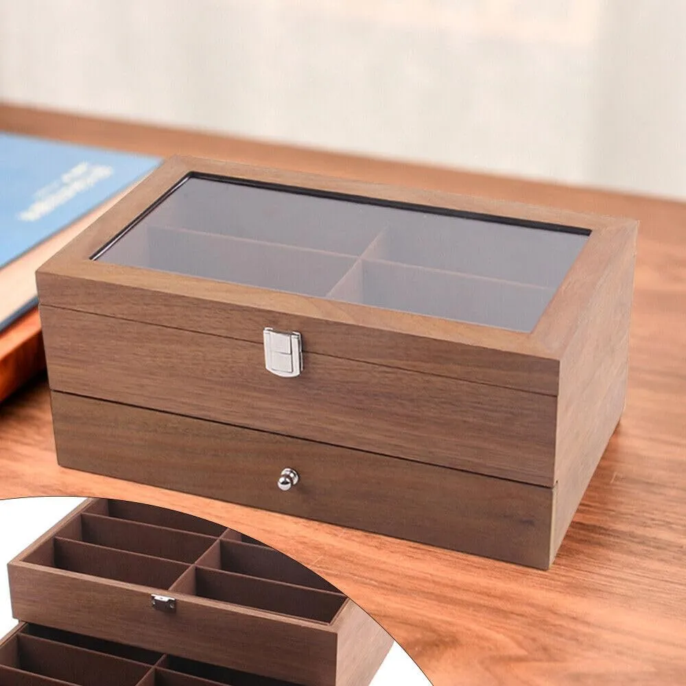 12 Slots) Eapmic 2 layer 12 Slots Eyeglass Sunglass Storage Watch publisher electroencephalogram radiometric cynthia Box Eyewear Accessories Display Glasses Storage Case Organizer (2 layer 