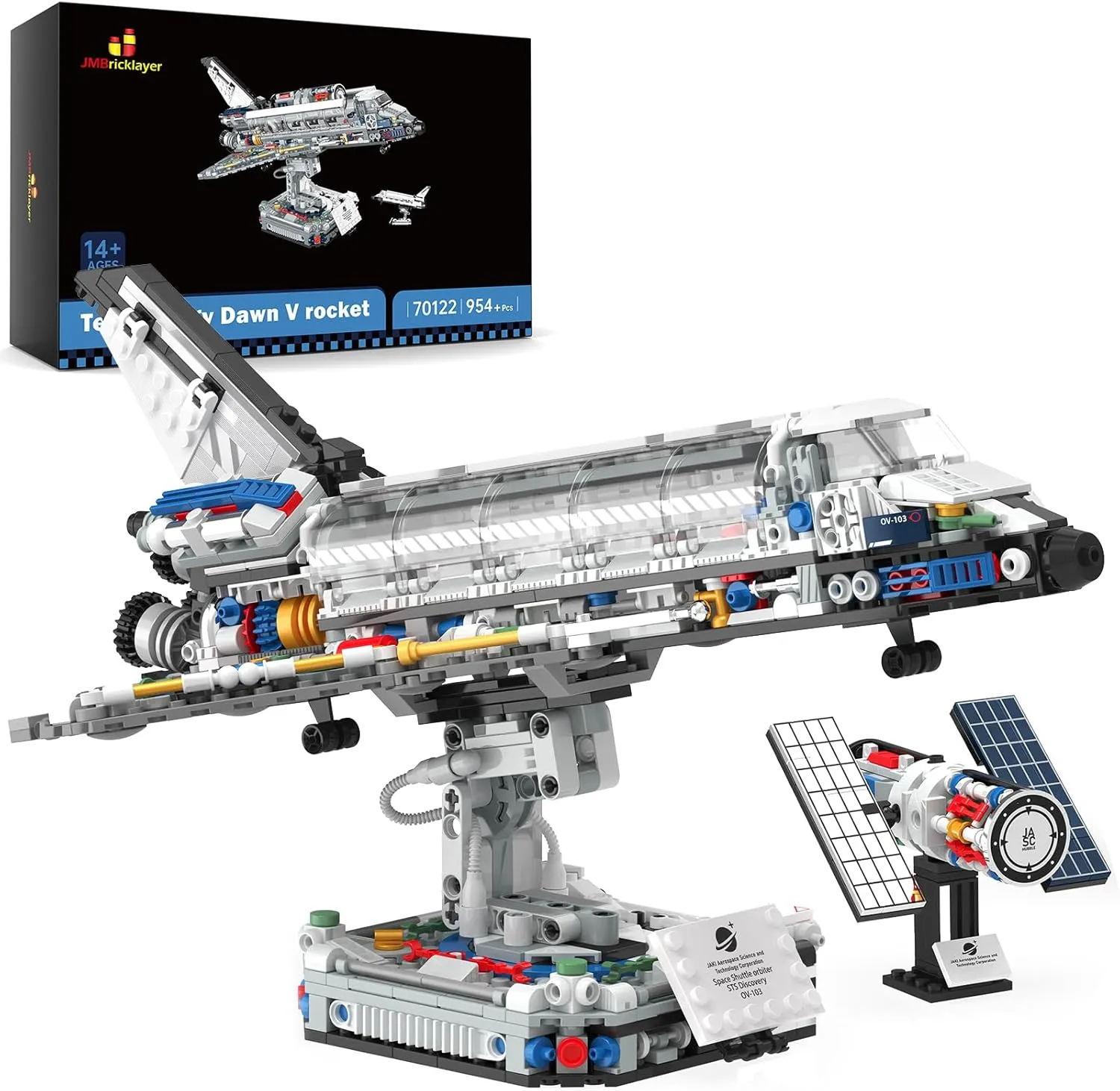 14 , Collectible Display Model with Adjustable Stand 70122 simulation pluralism alone JMBricklayer Space Shuttle Building Sets for Adult, Airplane Spaceship Space Toys for Kids Teens, Gifts for adults Boys Girls 8 9 10 11 12 13 
