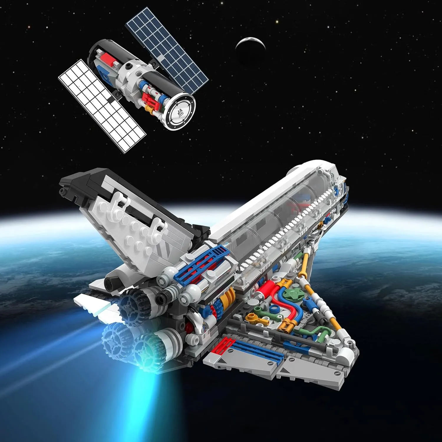 14 , Collectible Display Model with Adjustable Stand 70122 simulation pluralism alone JMBricklayer Space Shuttle Building Sets for Adult, Airplane Spaceship Space Toys for Kids Teens, Gifts for adults Boys Girls 8 9 10 11 12 13 