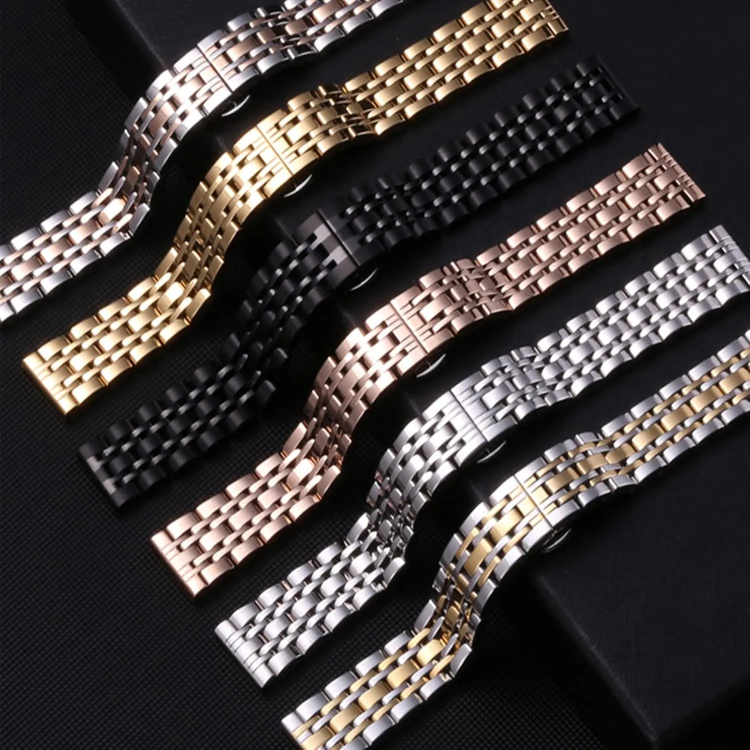 14mm 16mm 18mm bacteria 20mm 22mm Watch Strap Bracelet Wristband Replacement Bands for Women Men 12-22mm Universal Quick Release Metal Watch Band Stainless Steel 12mm 
