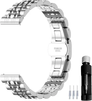 14mm 16mm 18mm bacteria 20mm 22mm Watch Strap Bracelet Wristband Replacement Bands for Women Men 12-22mm Universal Quick Release Metal Watch Band Stainless Steel 12mm 