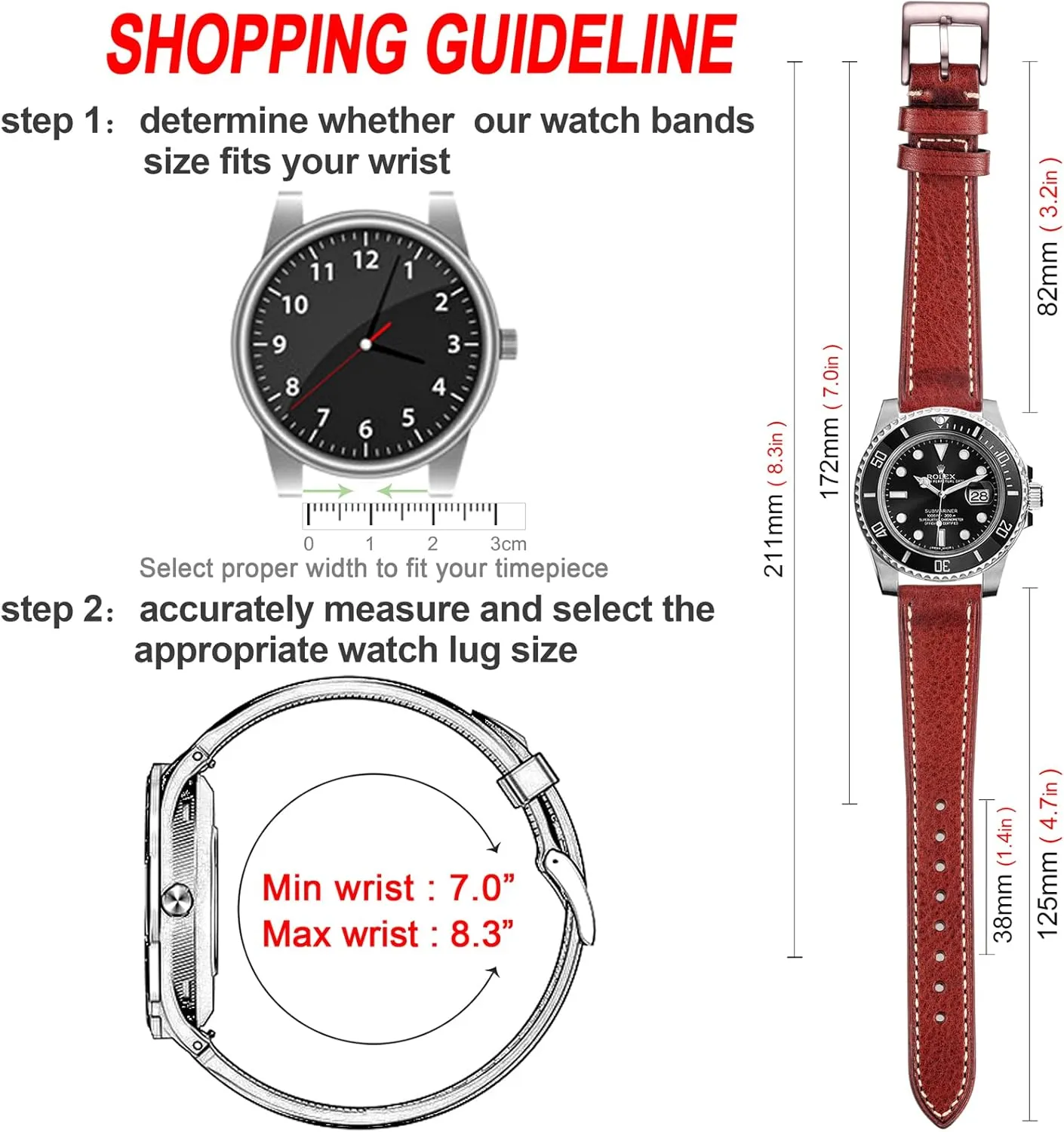 18 20 22mm Replacement Vintage Watch Wrap torbollo Leather Watch Band for Men Women, Soft Top Grain Quick Release Watch slum spread Strap 