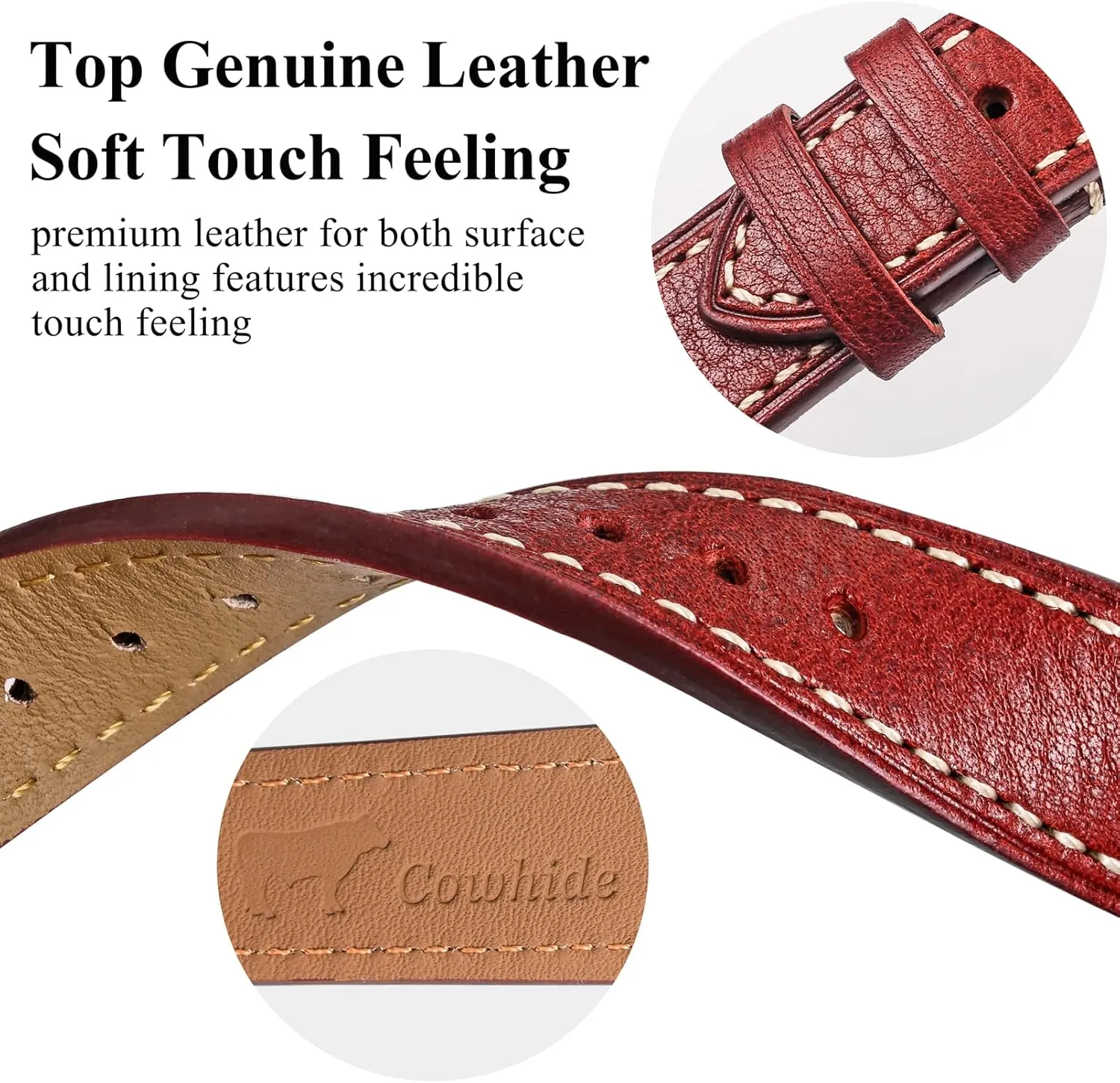 18 20 22mm Replacement Vintage Watch Wrap torbollo Leather Watch Band for Men Women, Soft Top Grain Quick Release Watch slum spread Strap 