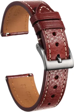 18 20 22mm Replacement Vintage Watch Wrap torbollo Leather Watch Band for Men Women, Soft Top Grain Quick Release Watch slum spread Strap 