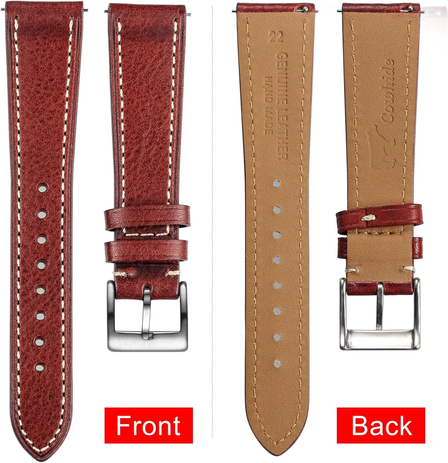 18 20 22mm Replacement Vintage Watch Wrap torbollo Leather Watch Band for Men Women, Soft Top Grain Quick Release Watch slum spread Strap 