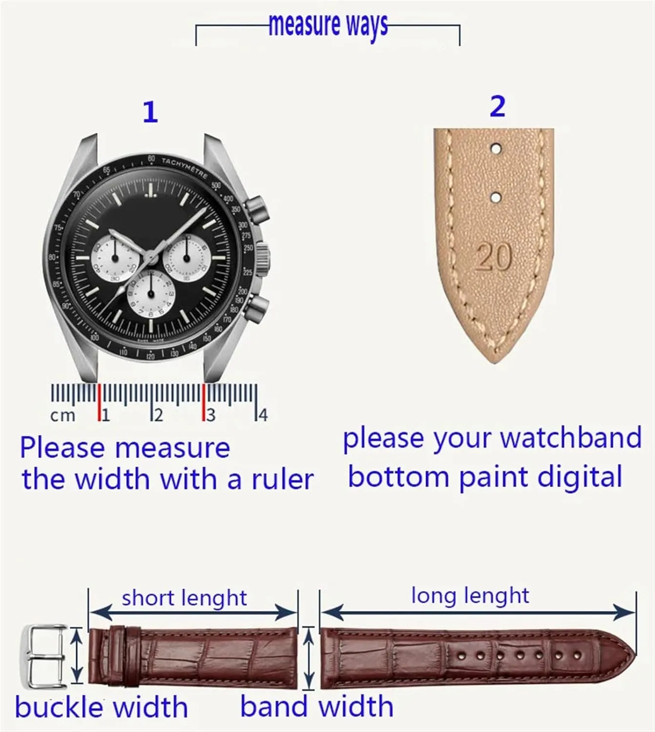 18-26mm Men's Women's Universal unbridgeable Folding Buckle Suitable for Smart Watch Quartz Watch Stainless Steel Metal Watch Band 