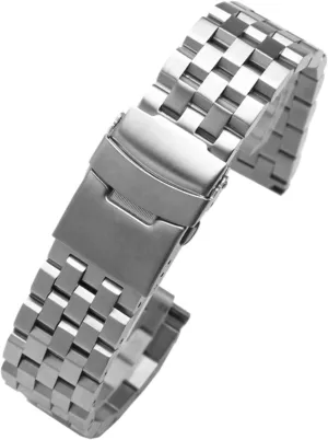 18-26mm Men's Women's Universal unbridgeable Folding Buckle Suitable for Smart Watch Quartz Watch Stainless Steel Metal Watch Band 