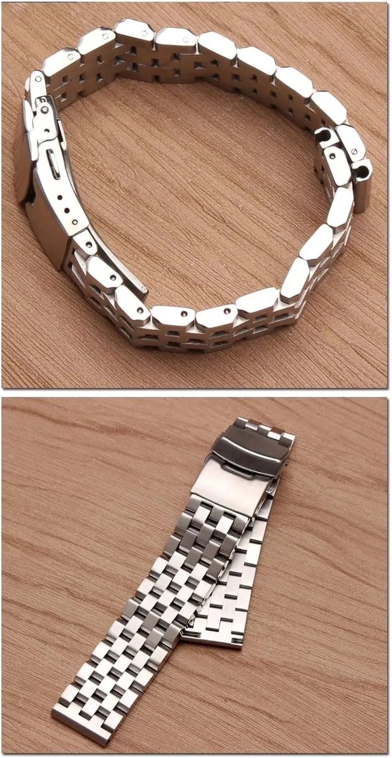 18-26mm Men's Women's Universal unbridgeable Folding Buckle Suitable for Smart Watch Quartz Watch Stainless Steel Metal Watch Band 