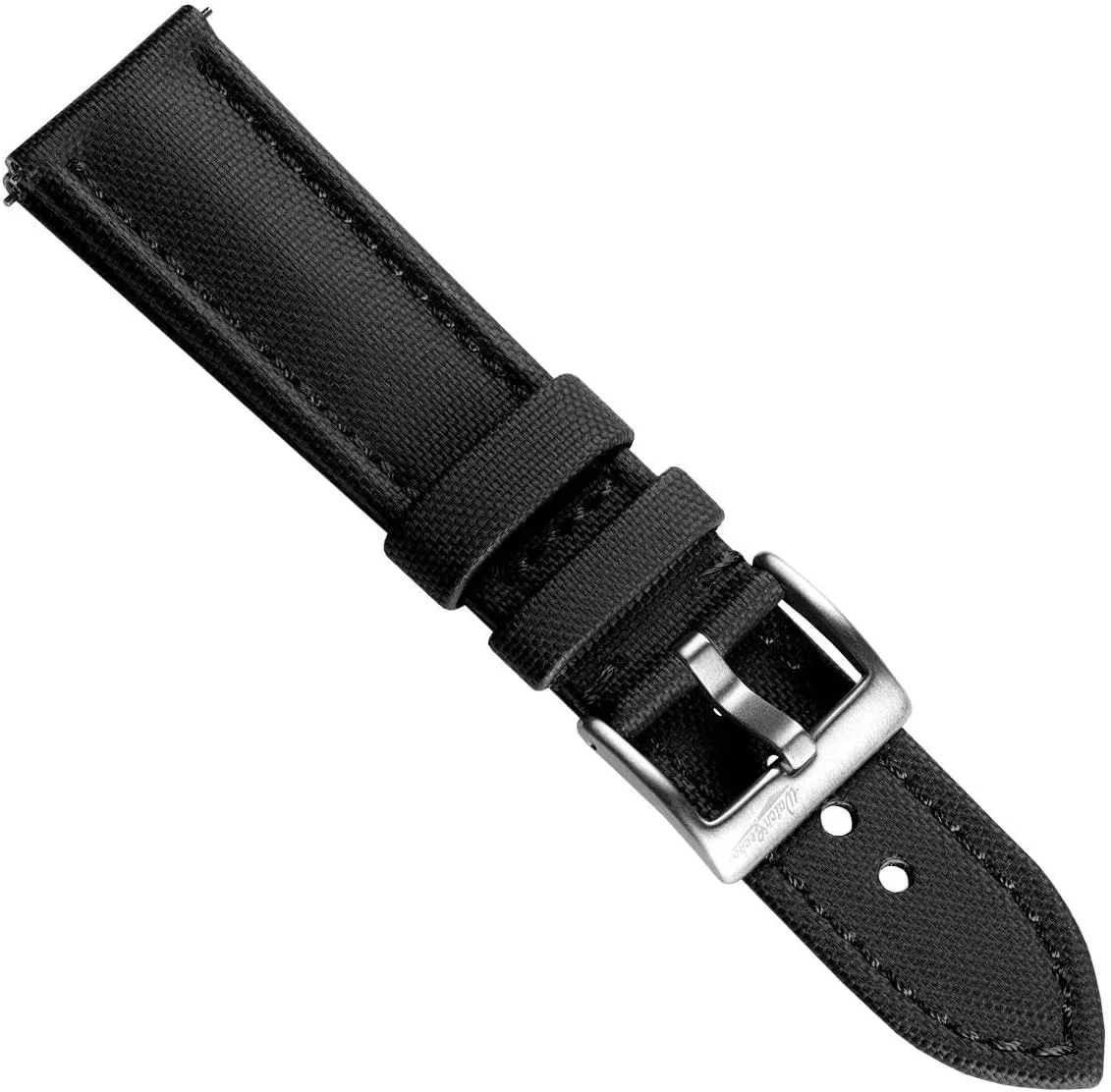 18mm, 19mm, 20mm, 21mm, 22mm Sizes, 5 Color Options Atlas Sailcloth Waterproof Watch Strap ?C Quick-Release Spring Bars, Brushed impress Stainless-Steel Buckle, 