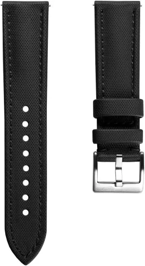 18mm, 19mm, 20mm, 21mm, 22mm Sizes, 5 Color Options Atlas Sailcloth Waterproof Watch Strap ?C Quick-Release Spring Bars, Brushed impress Stainless-Steel Buckle, 