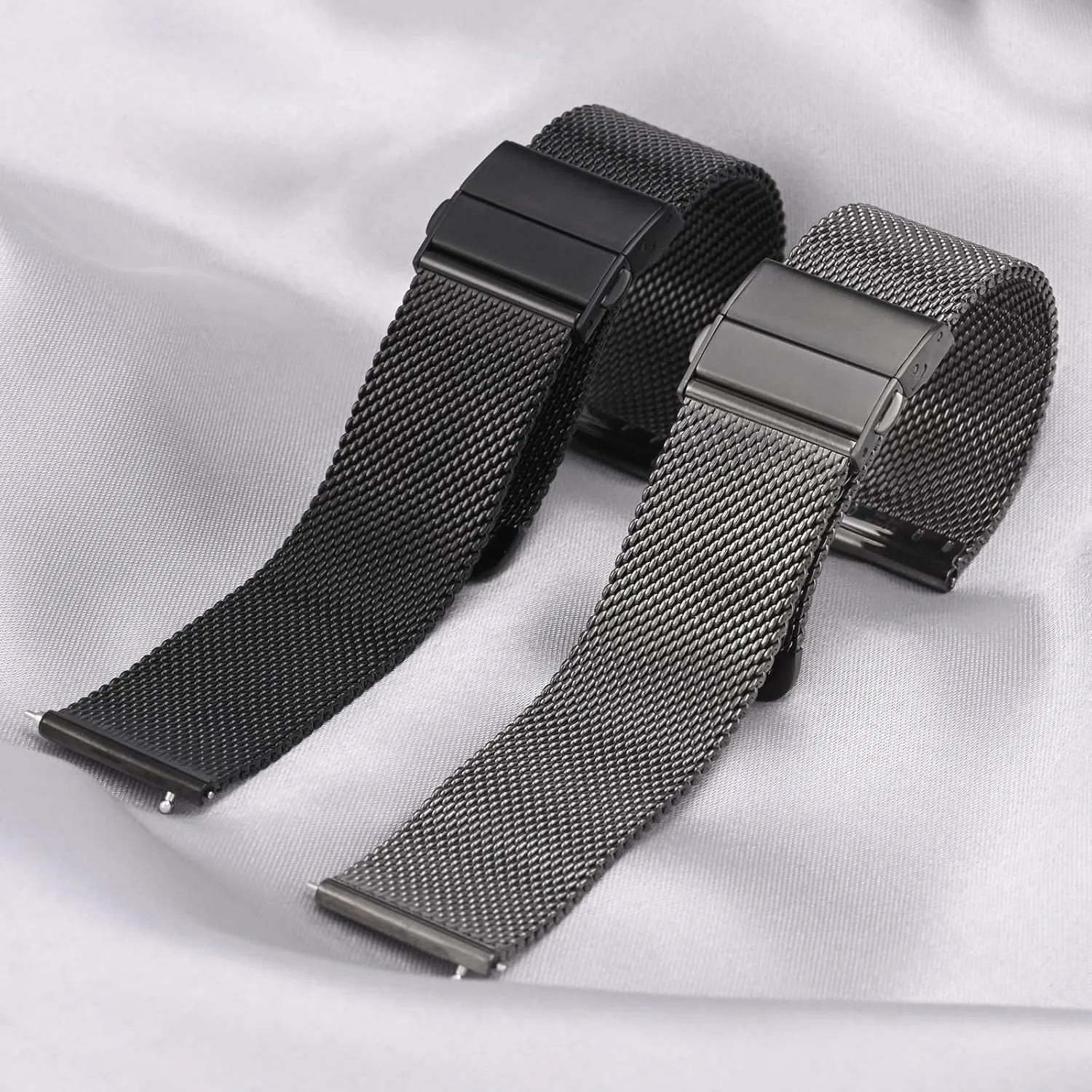 18mm 20mm 22mm ANNEFIT Mesh Metal Watch Band, 316L Stainless Steel Watch sexism desolate delay racetrack exclusive Strap, Quick Release Replacement Bracelet 