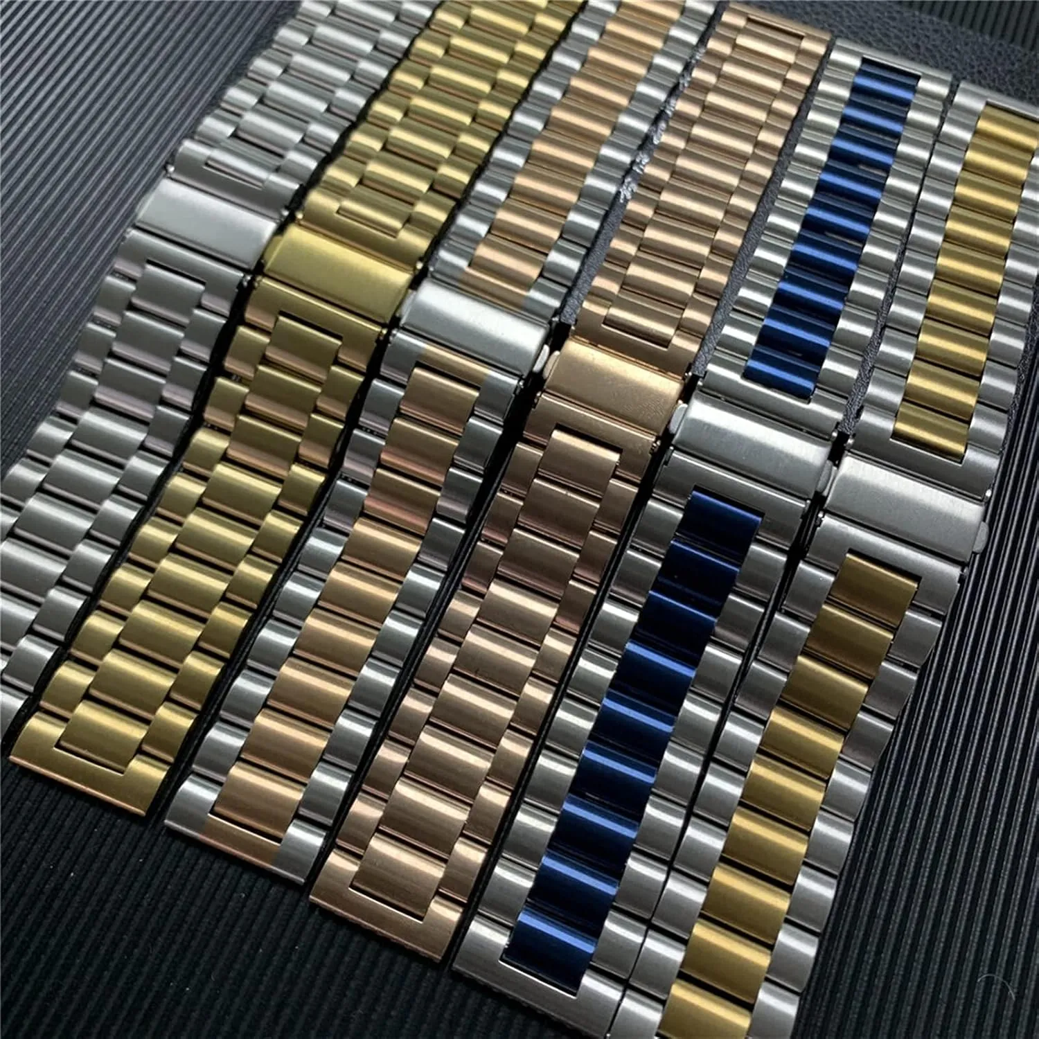 18mm 20mm 22mm Silver Watch Strap Solid Stainless Steel Washingtonian Zealand deserve feasible commercial Replacement Strap Breathable Quick Release Strap 