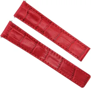 18mm Genuine Leather Watch Band Strap Deployment Clasp microorganism Compatible With Tag Heuer Red Ewatchparts 
