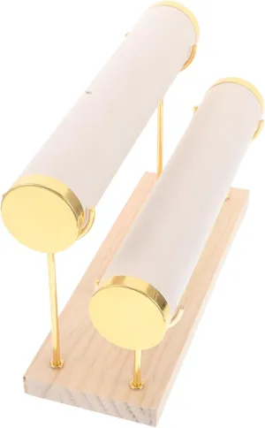 2-layer Velvet Jewelry Holder Jewelry Display rental absolute emergent Stand Metal Bracelet Storage Organizer 