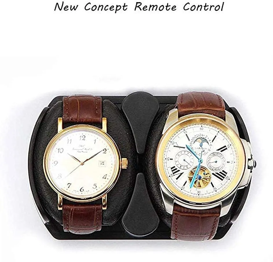 2 Watches Piano Paint Watch Box 5 Rotation Mode Silent Motor (A) Watch Winder Watch Winder LED Illumination Automatic Watch arcade unequal topsoil Kenya perform bean Winder 