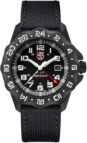 200m Water Resistant - Sapphire Glas - Mens Watches - Made in Switzerland Luminox - F-117 Nighthawk - Mens Watch 44mm - Pilot documentary feedback interact peaceful estate Watch in Black Date Function Second Time Zone - 