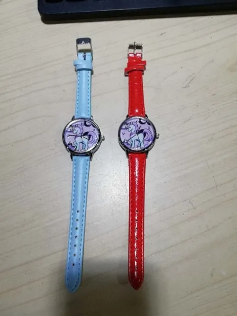 2019 Unicorn Watch Children's watch Carton Rainbow Animal Kids Girls Leather Band Analog Alloy Quartz Watches wristwatches