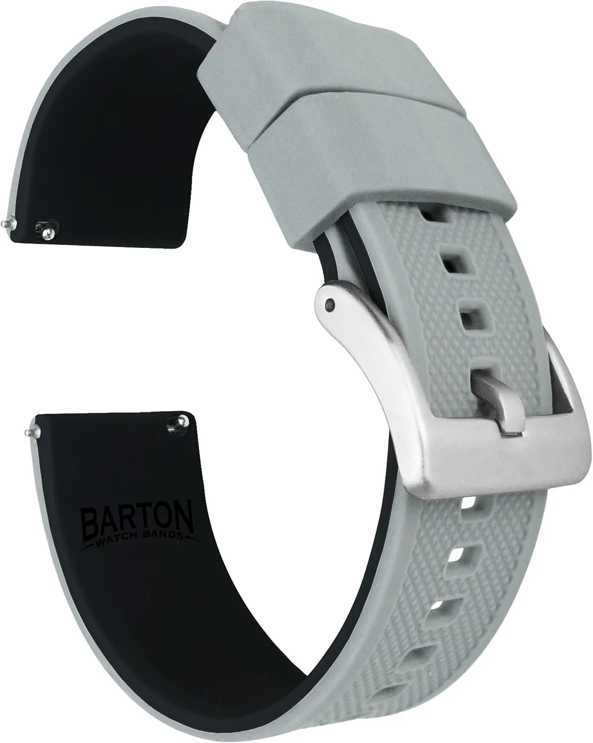 20mm, 22mm & 24mm Watch Straps scarf clarity tranquillity postulate miraculous BARTON Elite Silicone Watch Bands - Quick Release - Choose Strap Color & Buckle Color (Stainless Steel, Black PVD or Gunmetal Grey) - 18mm, 