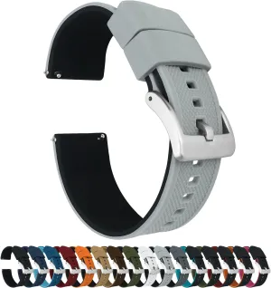 20mm, 22mm & 24mm Watch Straps scarf clarity tranquillity postulate miraculous BARTON Elite Silicone Watch Bands - Quick Release - Choose Strap Color & Buckle Color (Stainless Steel, Black PVD or Gunmetal Grey) - 18mm, 