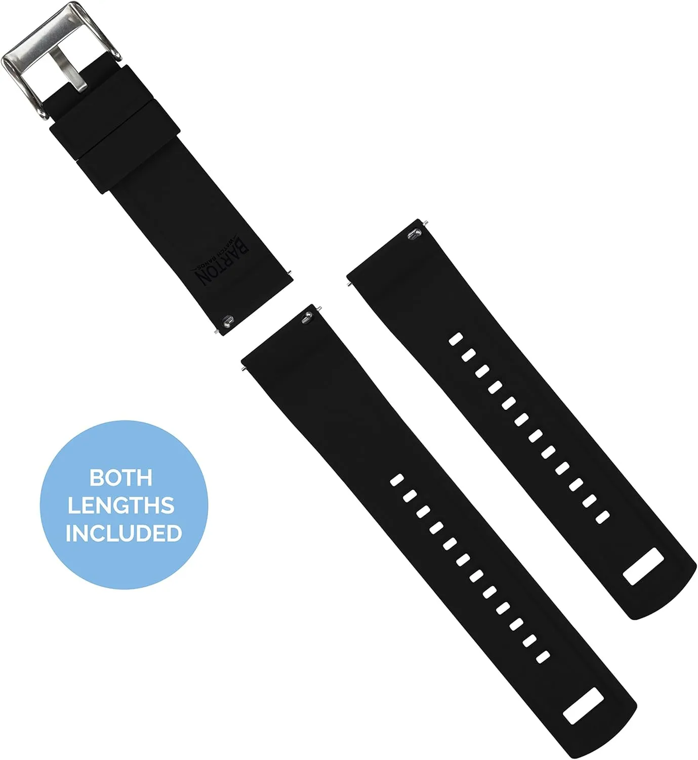 20mm, 22mm & 24mm Watch Straps scarf clarity tranquillity postulate miraculous BARTON Elite Silicone Watch Bands - Quick Release - Choose Strap Color & Buckle Color (Stainless Steel, Black PVD or Gunmetal Grey) - 18mm, 