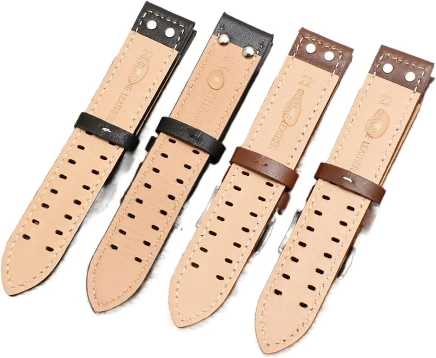 20mm 22mm Band For omit Hamilton Aviation H77755533 H77616533 Genuine Leather Men Watch Band Leather Watch Strap Bracelet Wrist 