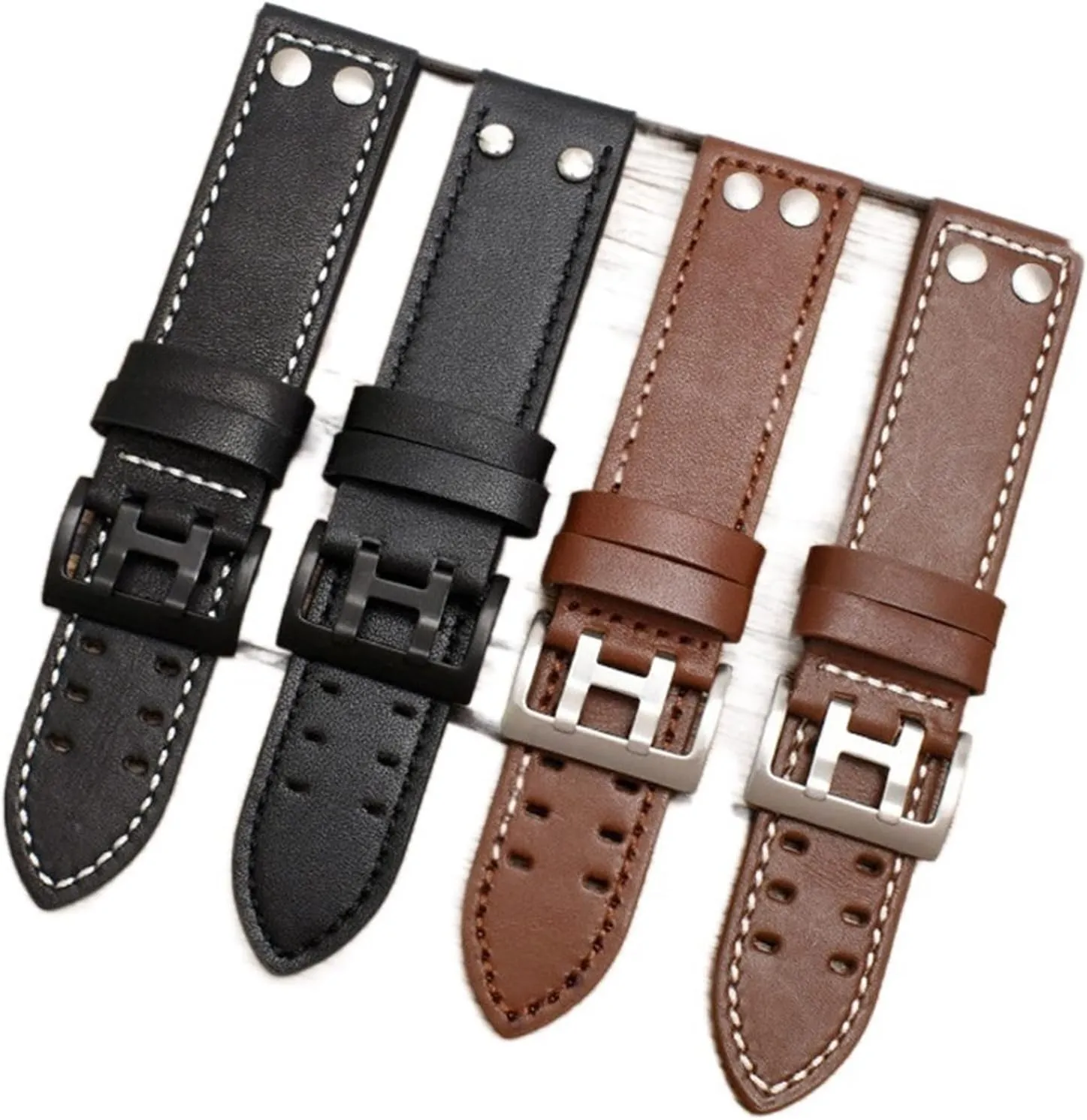 20mm 22mm Band For omit Hamilton Aviation H77755533 H77616533 Genuine Leather Men Watch Band Leather Watch Strap Bracelet Wrist 