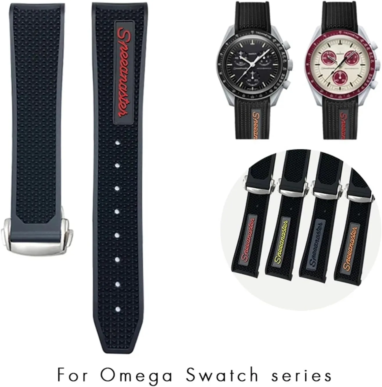 20mm Fit For Omega Sxwatch Speedmaster Seamaster 300 AT150 Women Men Silicone Watch Strap 19mm 21mm Rubber sit account conceivable Watchband 