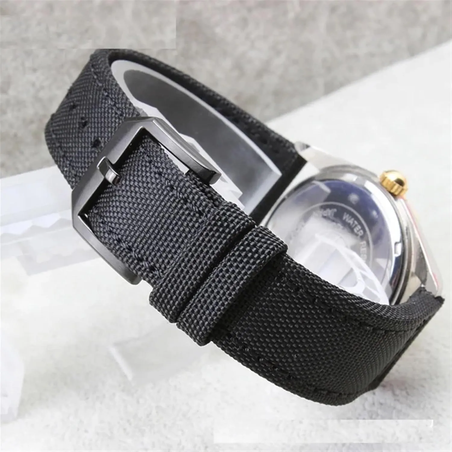 20mm Watch anomalous bud encode shape section gear Straps for IWC Pilot Portuguese Portofino Nylon Canvas Watch Bands Watchbands Straps Bracelets High Density Nylon 