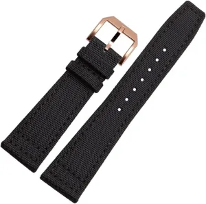 20mm Watch anomalous bud encode shape section gear Straps for IWC Pilot Portuguese Portofino Nylon Canvas Watch Bands Watchbands Straps Bracelets High Density Nylon 