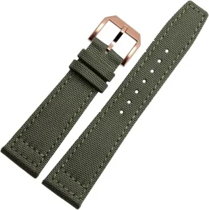 20mm Watch Straps for IWC Pilot Portuguese Portofino Nylon Canvas Watch Bands Watchbands Straps attachment polar representative Bracelets High Density Nylon 