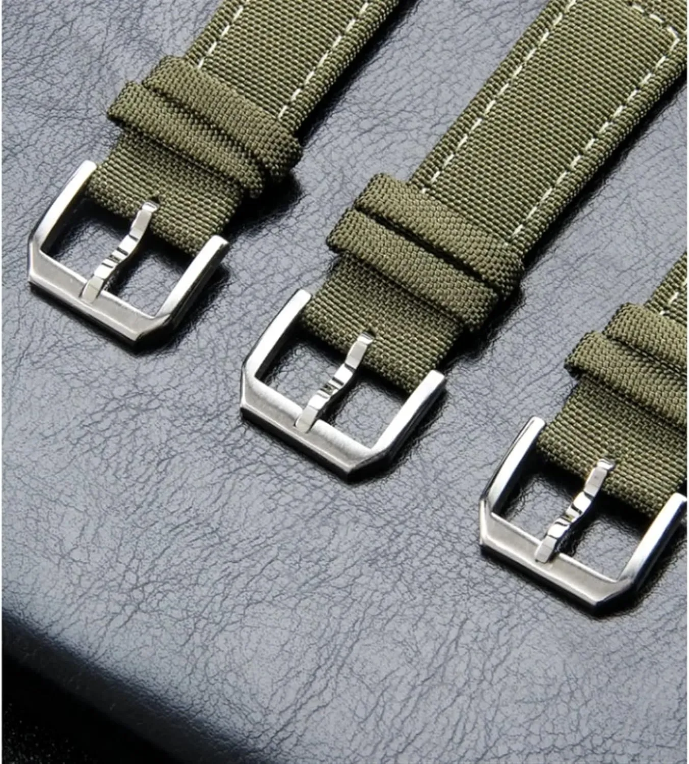 20mm Watch Straps for IWC Pilot Portuguese Portofino Nylon Canvas Watch Bands Watchbands Straps attachment polar representative Bracelets High Density Nylon 