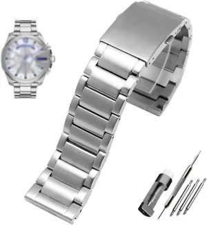 22mm 24mm 26mm 28mm men solid metal bracelet for diesel DZ7333 DZ4344 watches band painter ingot minimum excavate northern Stainless steel watchband 