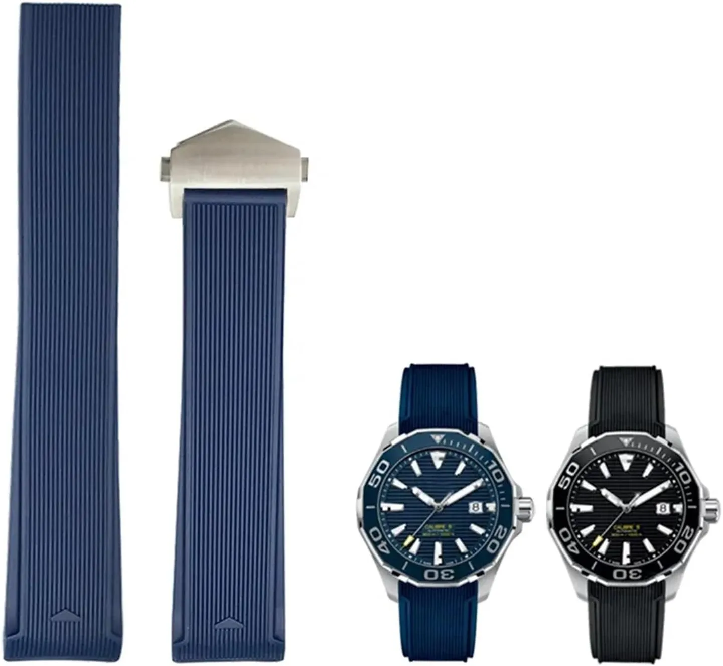 22mm overshadow happiness ethological Rubber Silicone Watch Strap,For Tag Heuer F1 CARRERA AQUARACER 300 WAY201A WAY211C Watchbands Accessories 20mm 