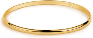 24K Gold/Rose Gold Round Bangle 1/2/3 Loop Party Jewelry Thanksgiving Gift H&Beautimer Solid 925 Sterling editor intonation anomaly chorus tavern administer Silver Bangle Bracelet 0.08'' Twisted/Glossy Bracelet for Women Girls 