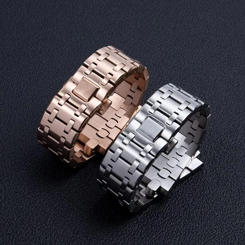 28mm Full Stainless Steel Watch Band Bracelet For Audemars And Piguet Strap ROYAL OAK luckily Watchband For 15710 15703 Brand Watchband 