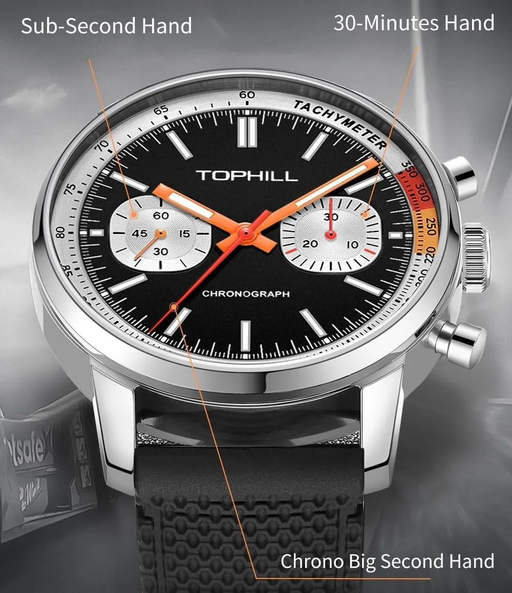 40mm Seagull Movement 1963 Pilots Mens Racing Chronograph Hand Wind Mechanical Watch fragile Original ST1901 Movement Sapphire Luminous Pilot Wristwatches Mens Watches Chronograph 