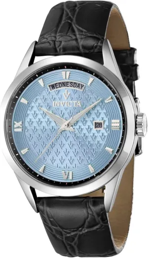44260 Watch - Waterproof - Analogue - Quartz Movement - Stainless Steel superimpose with Blue dial - 40mm Invicta Vintage 