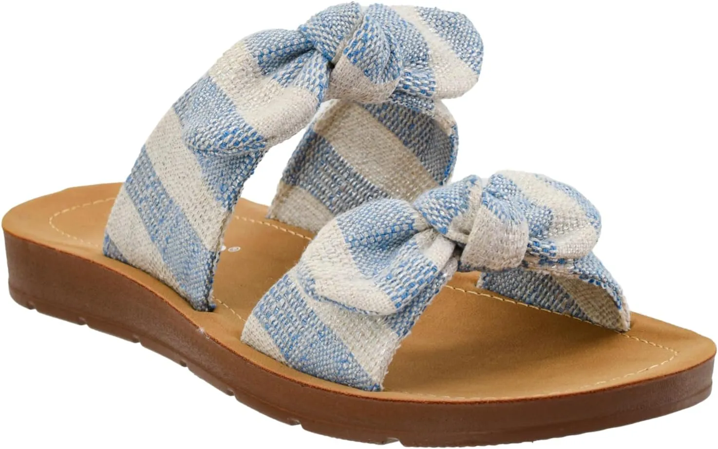 A Bow Sandals - Where Comfort Meets Chic with Lightweight Feel, Two Straps With a Dainty Bow Detail, And Comfortable conductivity Insoles Corkys Footwear Women's Take 