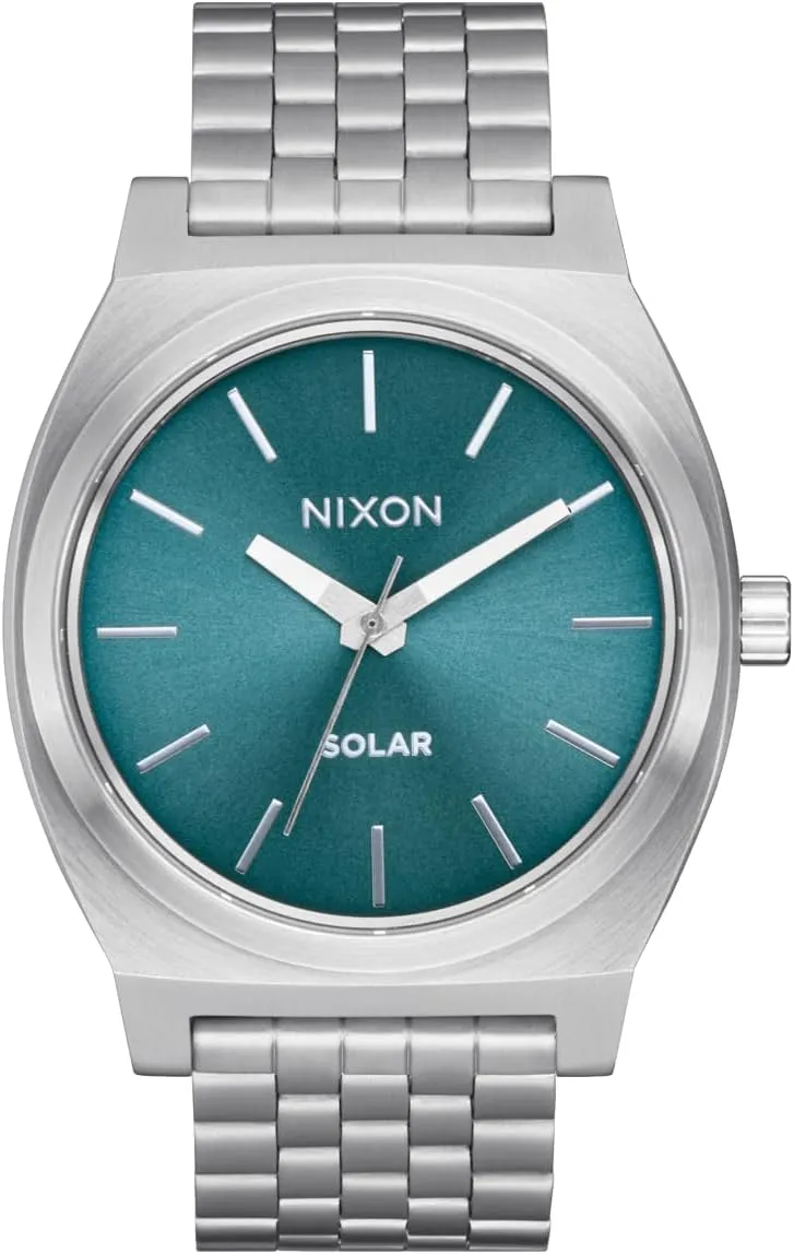 A1369-100m Water commissioner Resistant Men's Analog Solar Powered Fashion Watch (40.5mm Watch Face, 20mm 5 Link Stainless Steel Band) NIXON Time Teller Solar 